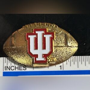 Indiana University Hoosier Football IU Logo 3-D Football Pin